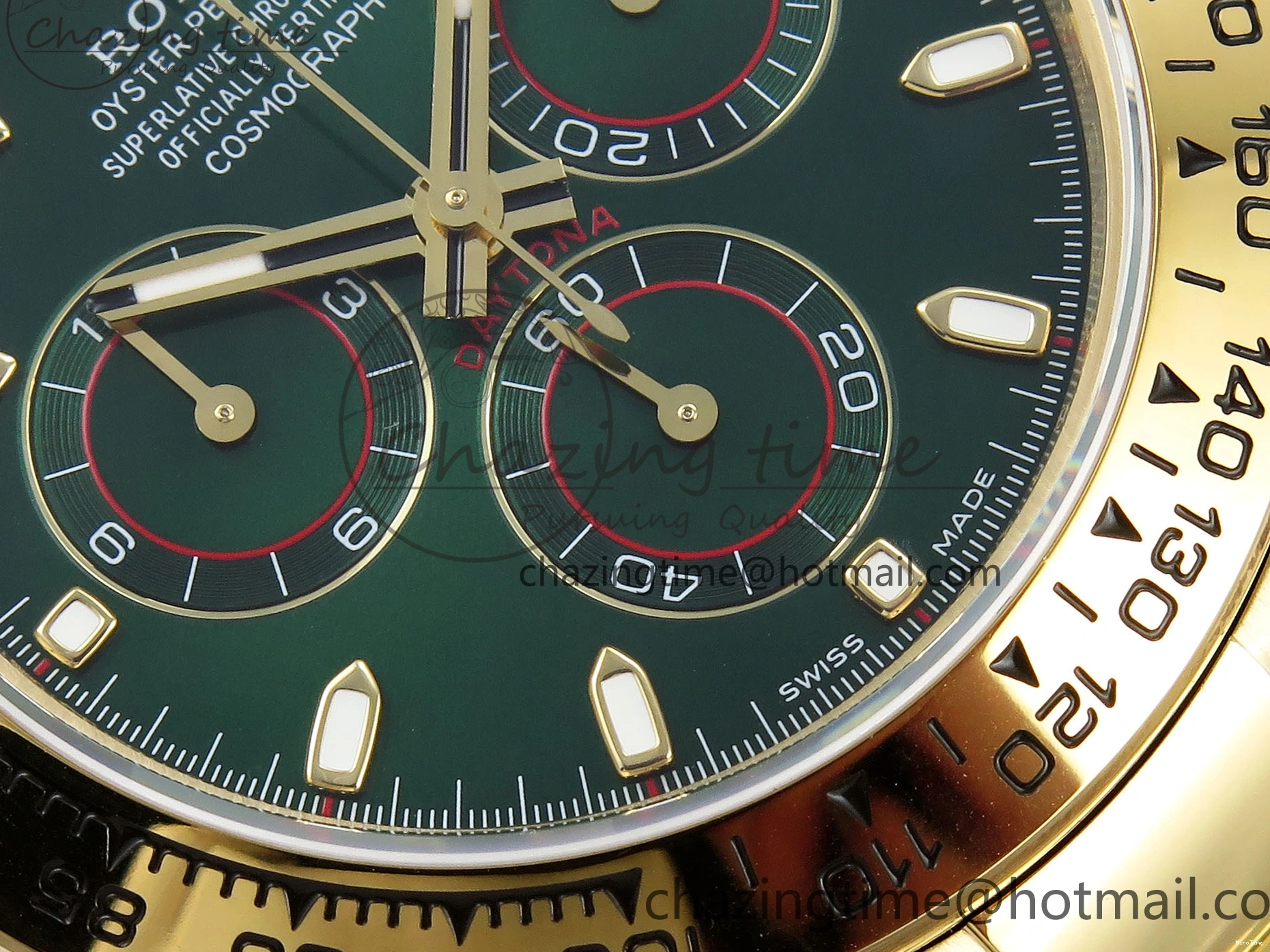 MiroTime 0104 ModernLook Daytona 116508 QF 1:1 Best Edition Green Dial on YG Bracelet SH4130 V3 (Gain Weight) 1724